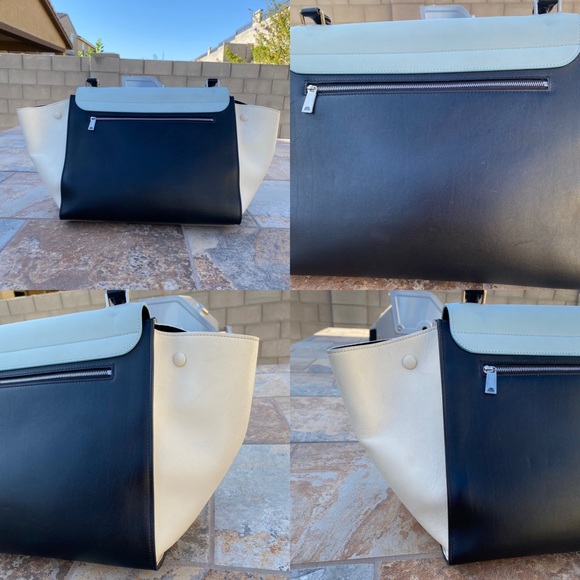 SOLD Celine Large Trapeze Leather Satchel - Picture 6 of 15